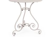 une image représentant une table avec un plateau blanc et des pieds en métal