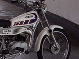 a motorcycle that is parked in a parking garage