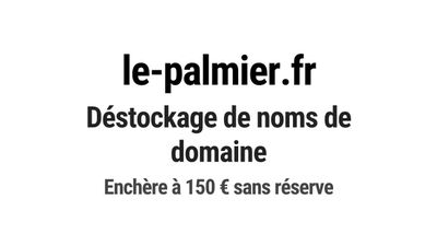 Nom de domaine le-palmier.fr. Catégorie: Hôtellerie et resta…