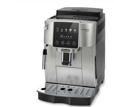 gros plan d'une machine à café sur fond blanc