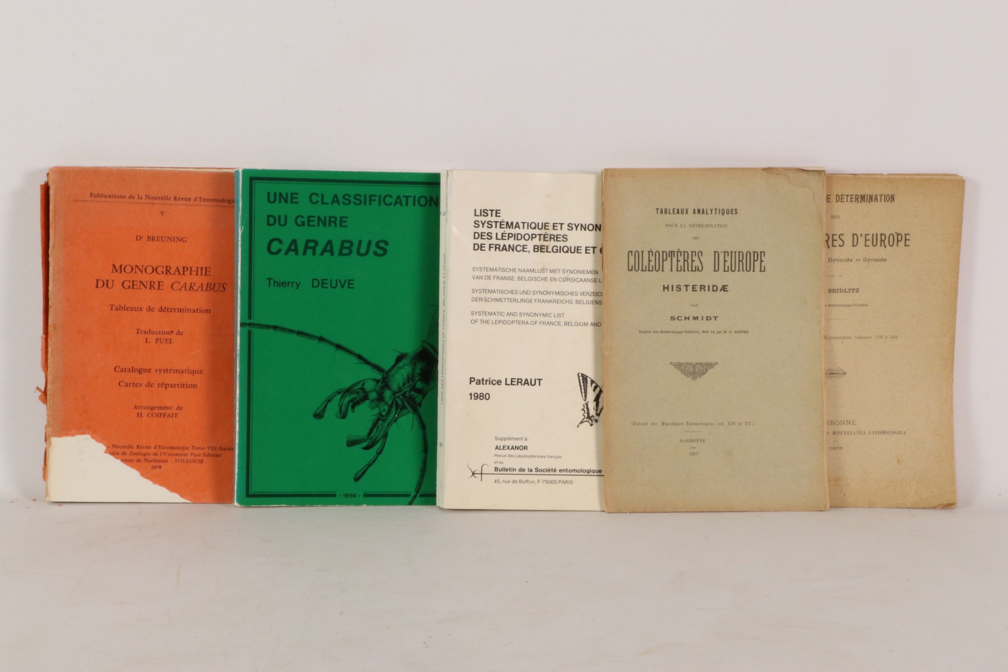 [ENTOMOLOGIE] Réunion de 5 ouvrages : - SCHMIDT. Tableaux an…