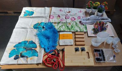 une table sur laquelle se trouvent plusieurs objets