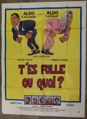 french movie poster for ' t ' s folle ou quai??