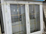 a large window that is sitting on a pallet