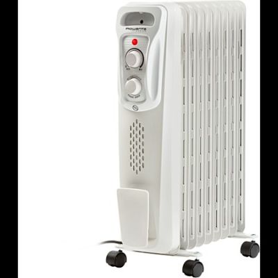 une image représentant un radiateur à huile blanc sur fond blanc
