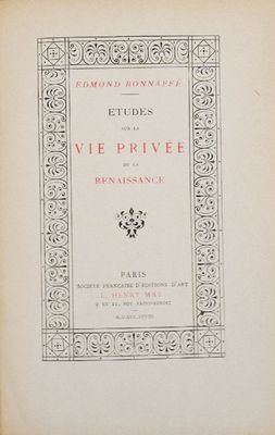 la couverture d'un livre sur laquelle figure un motif ornemental