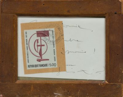une photo d'un timbre sur lequel figure une croix