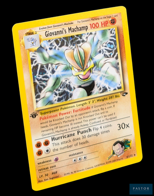 gros plan d'une carte pokemon sur fond noir
