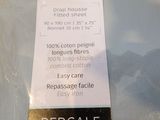 a label that says percale on the side of a plastic bag