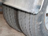 a close up of a tire on a truck