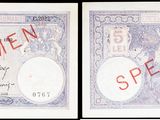 a close up of two different bills with red writing on them
