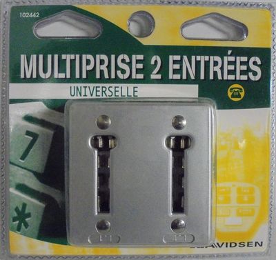 multiprise universelle à 2 prises, 2 mm