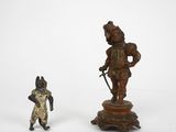 paire de figurines en bronze représentant un homme et une femme