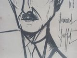 a drawing of a man in a suit and tie
