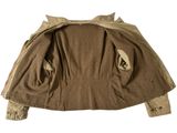 the back of a jacket with buttons on the sleeves