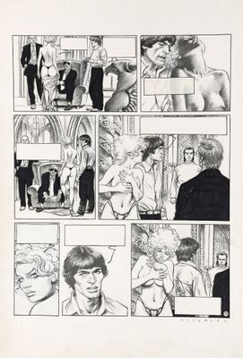 une image représentant une bande dessinée en noir et blanc avec un dessin d'un homme et d'une femme