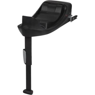 a close up of a car seat on a stand on a white background