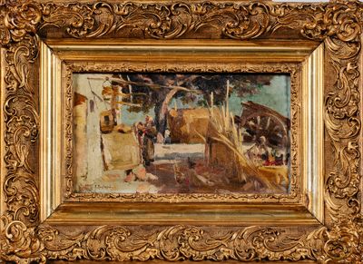 Louis MONTAGNE (1879-1960) : Ferme à Villeneuve lez Avignon. - Photo 1