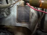 a close up of a motorcycle engine with a plaque on it