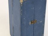 a small blue box that has a lock on it