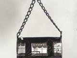 chanel black leather flap bag with chain strap
