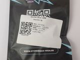 a close up of a bag of food with a qr code on it