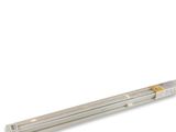 a close up of a metal object on a white background