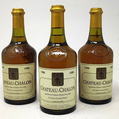 3 bouteilles CHÂTEAU-CHALON "vin jaune de grande garde", FVV…