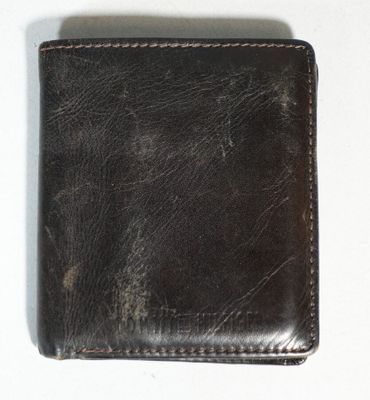 TOMMY HILFIGER Porte carte en cuir marron