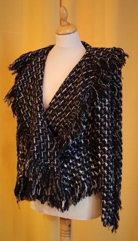 LANVIN Collection Hivers 2014 – Veste en laine et coton, grosse m...