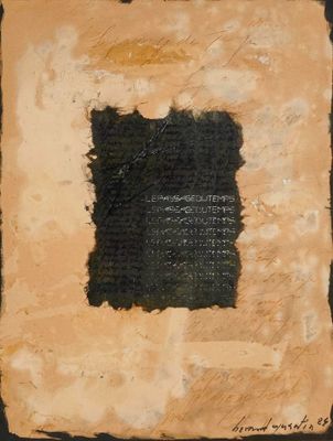 an image of a painting of a square piece of paper on a wall