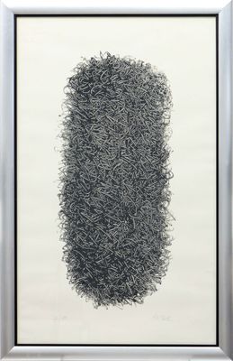 un dessin en noir et blanc représentant le chiffre « 1 » sur fond blanc