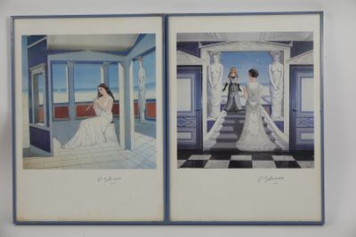 Paul DELVAUX (1897-1994) Sans titre Réunion de deux impressi…