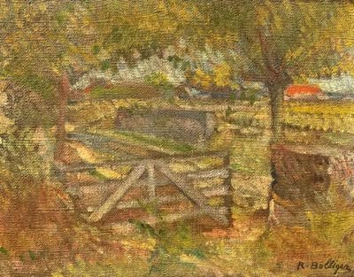 Rodolphe BOLLIGER (1878-1952) " Paysage de campagne" HST, SB…