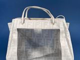 an image of a white bag on a blue background
