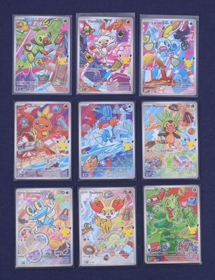 Les cartes à collectionner Pokémon présentent toutes des motifs différents.