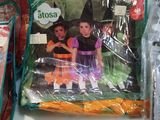 a picture of a couple of bags of food hanging on a wall