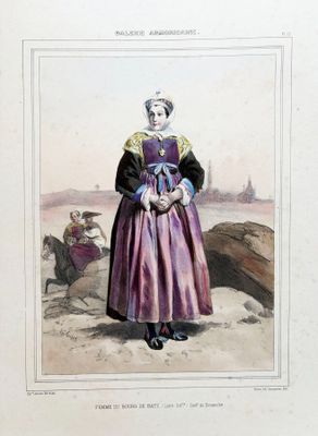 un dessin représentant une femme en robe violette