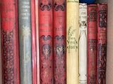 a box full of books that are sitting on a table
