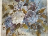une image d'une peinture d'un vase de fleurs