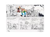 une image tirée d'une bande dessinée représentant un homme à cheval