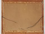 an old picture of a piece of wood with a piece of paper on it