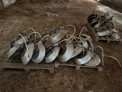 a lot of shoes that are sitting on a pallet