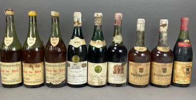 2 B Côtes du Jura (blanc), Robert Jeannin, 1979 (mauvais éta…