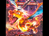 a close up of a box of pokemon trading cards