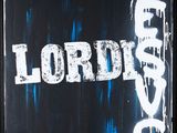 a black and white picture of a sign with the word lord