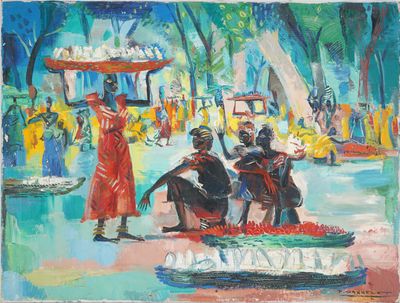 DAXHELET Paul (1905-1993) - Œuvre d'art moderne en acrylique