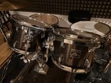 two drums that are sitting on top of a table