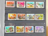a picture of a display of stamps on a wall