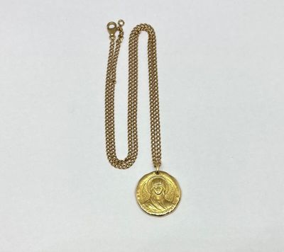 Pendentif Médaille Religieuse En Or 750 Millièmes (18 Carats) - Poids 2,01g - Occasion